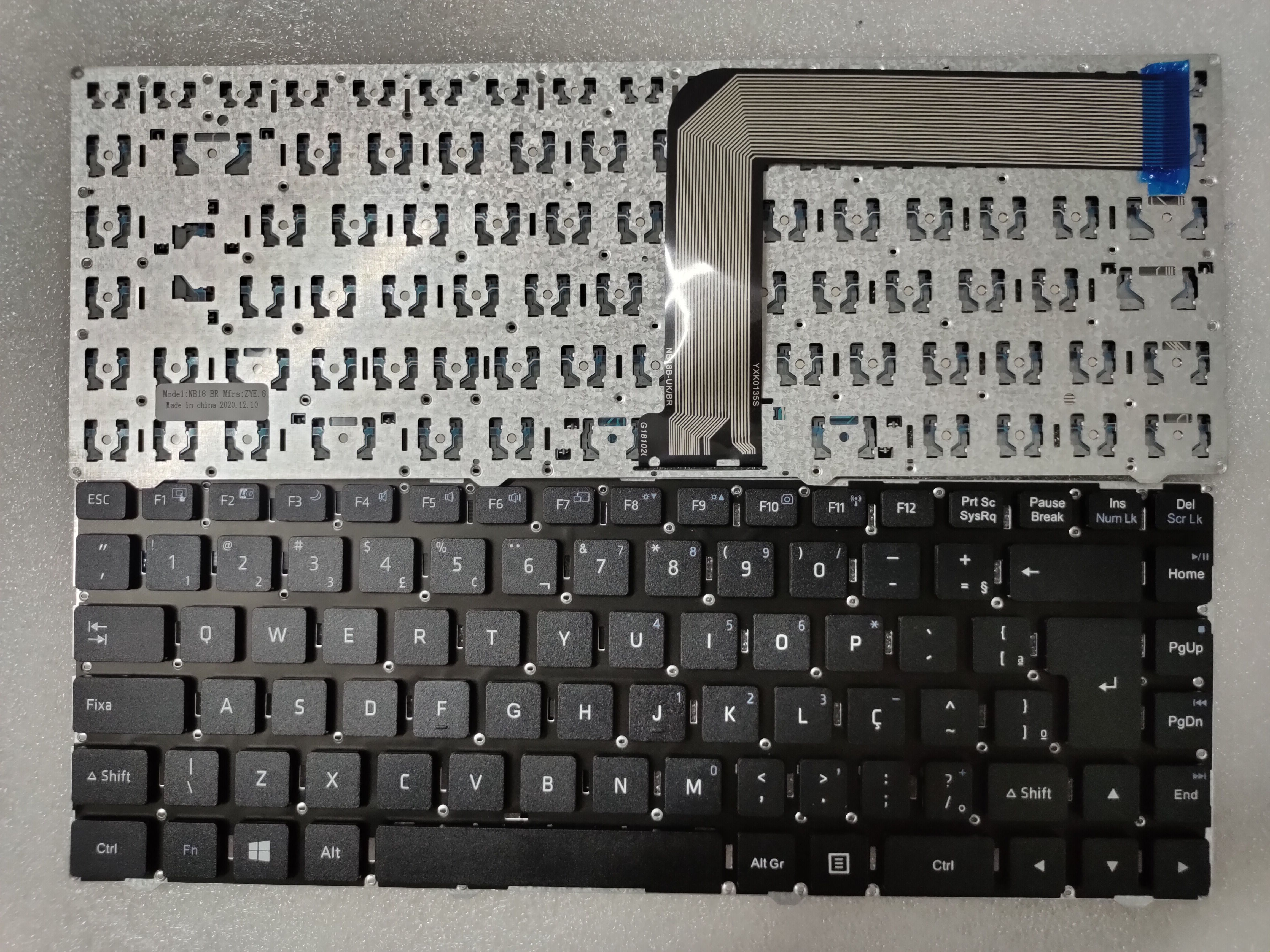 Picture of New Replacement Laptop Keyboard For ACER Z1401 F11 Wireless Upper Right MP-11J78PA-F51JW BLACK (OEM) BR Layout